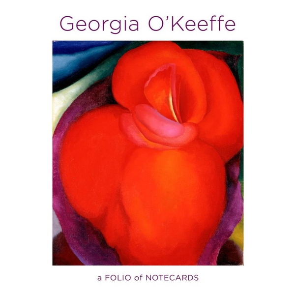 Georgia O'Keeffe Red Flowers Note Card Folio - Museum of New