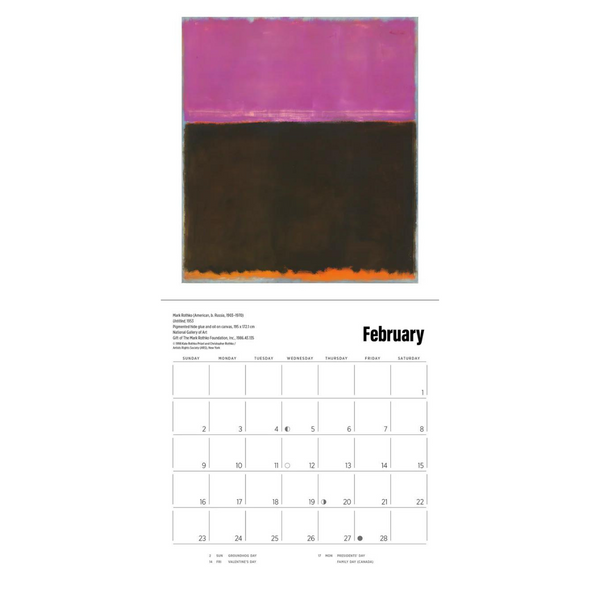 2025 Rothko Mini Calendar Museum of New Mexico Foundation Shops