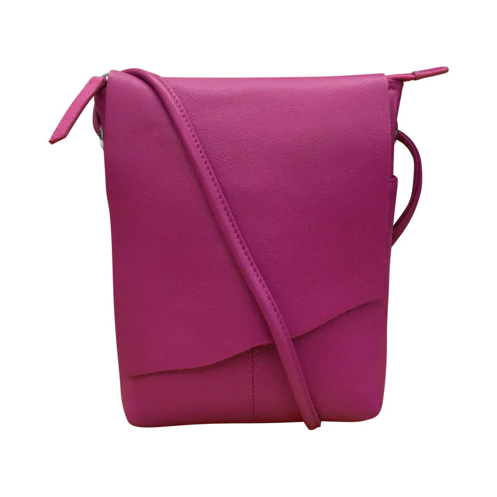 Orchid Crossbody with Raw Edge Flap