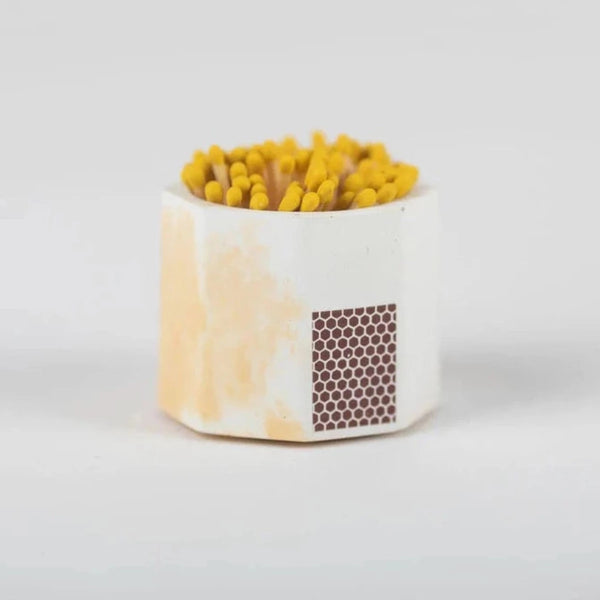 Yellow Match Holder w/ Striker and Yellow Matches Museum of New