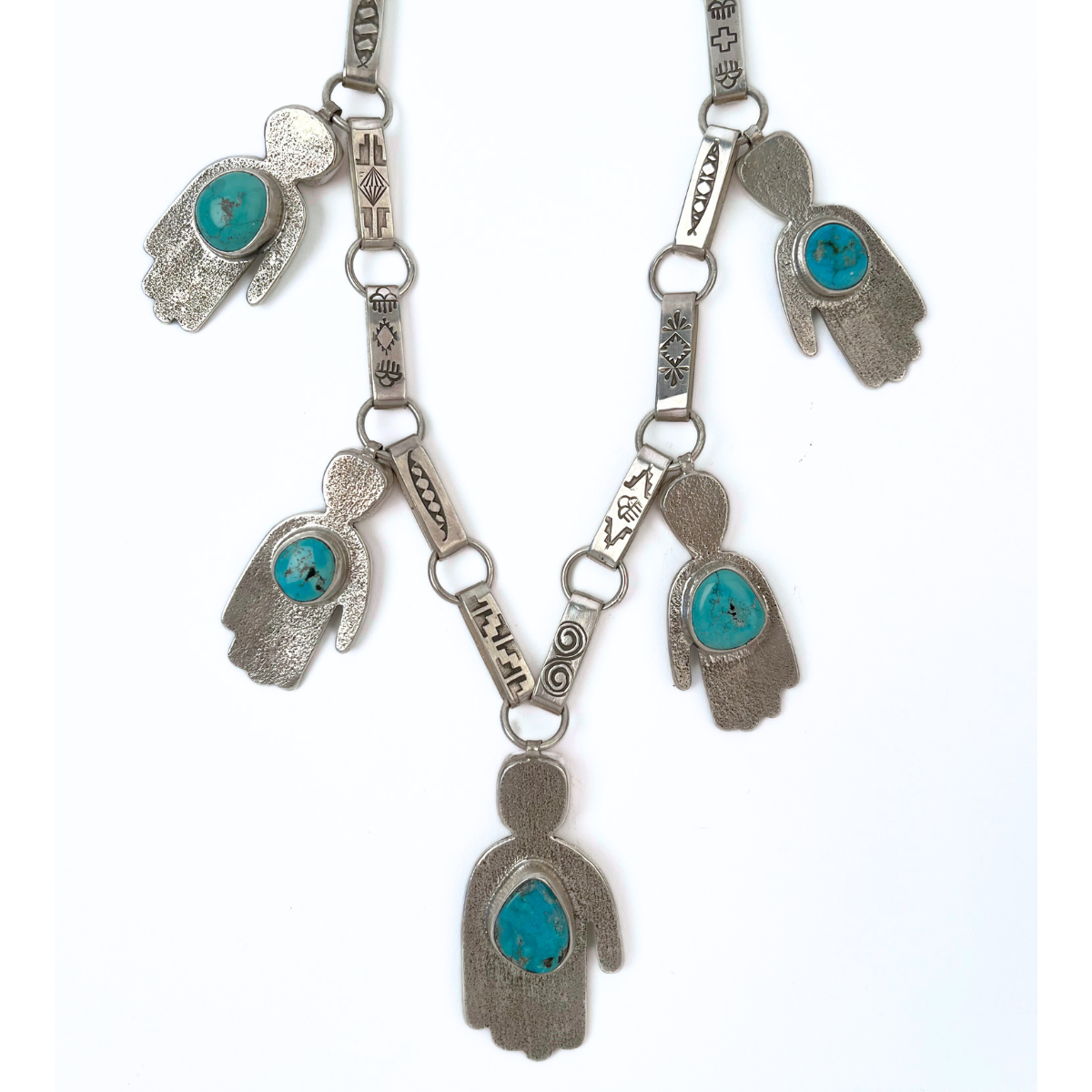 Joel Pajarito Reversible Coral/Kingman Turquoise Necklace