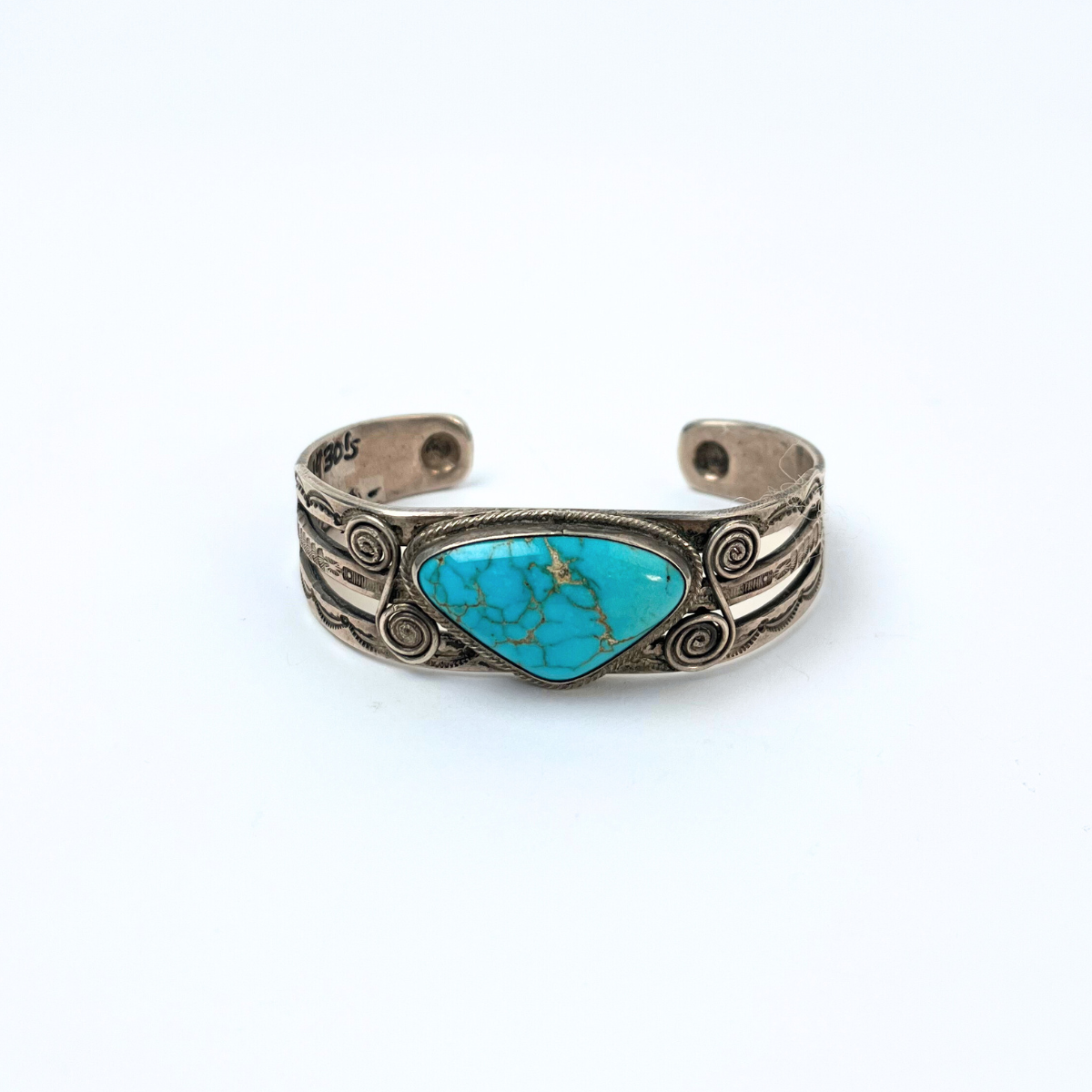 Vintage 1930s Lone Mountain Turquoise Cuff