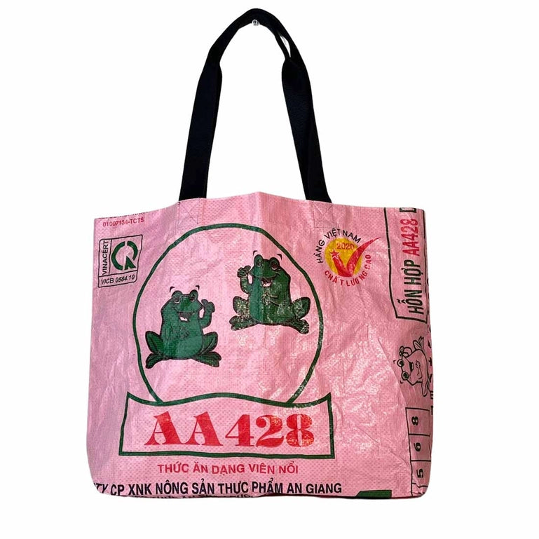 Recycled Feed Bag Pink Tote