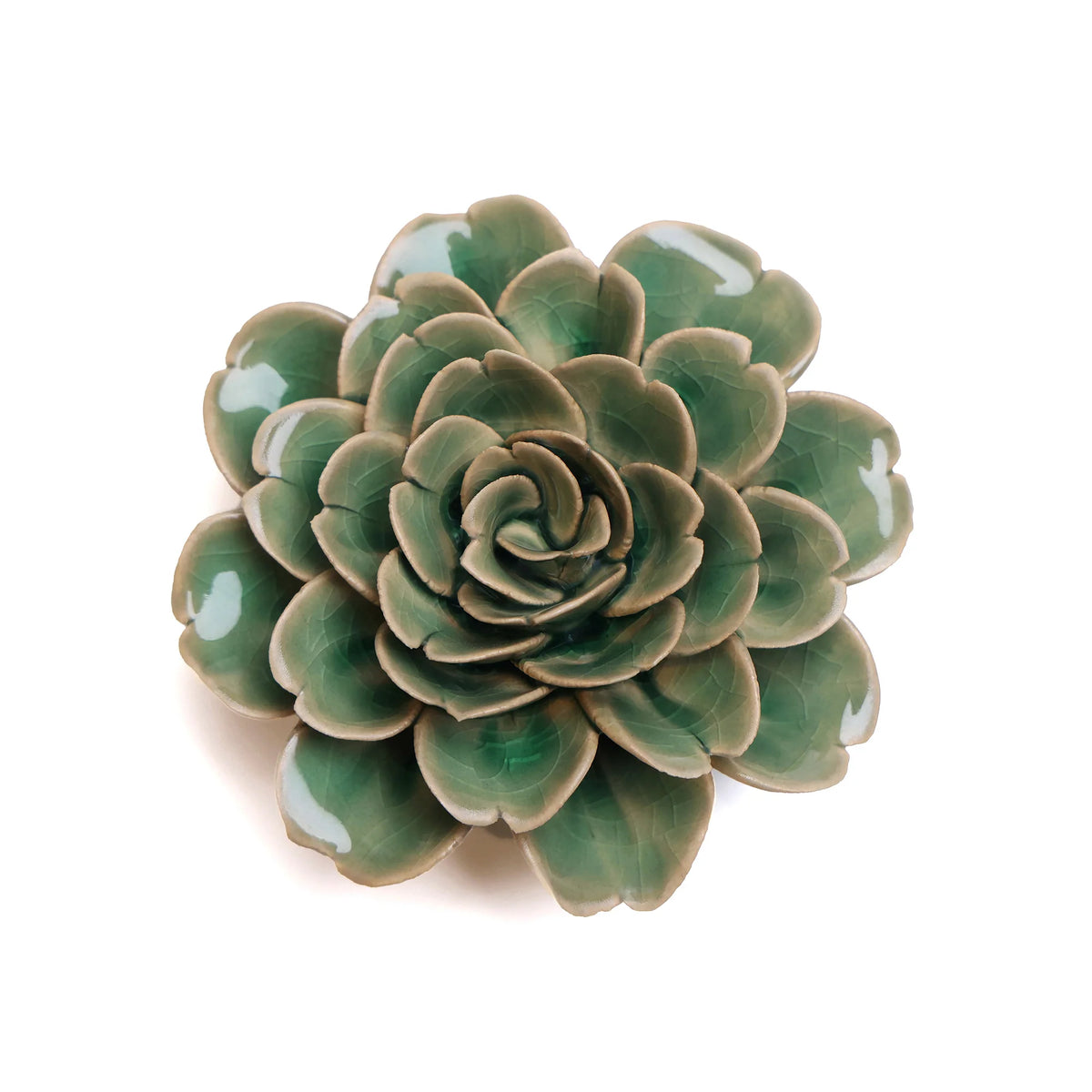 Ceramic Pastel Green Flower