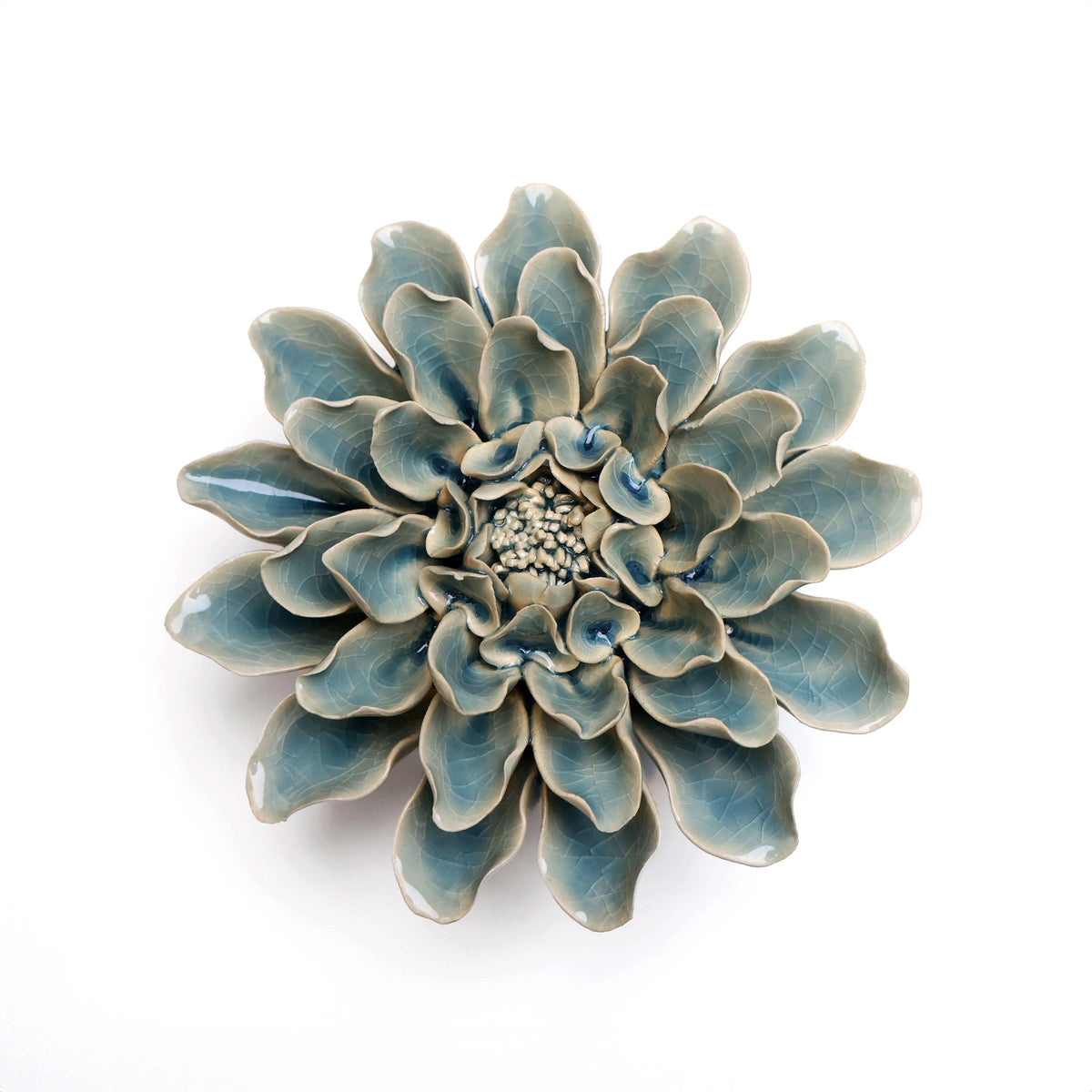 Ceramic Teal Flower