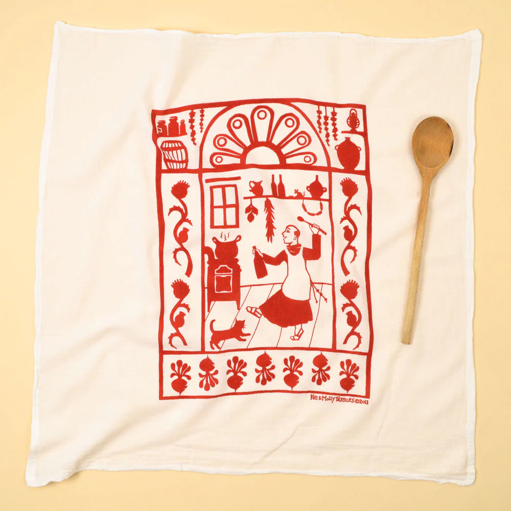 Red San Pascual Dish Towel