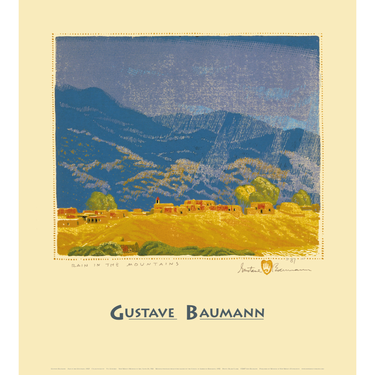 Gustave Baumann Rain in the Mountains Poster