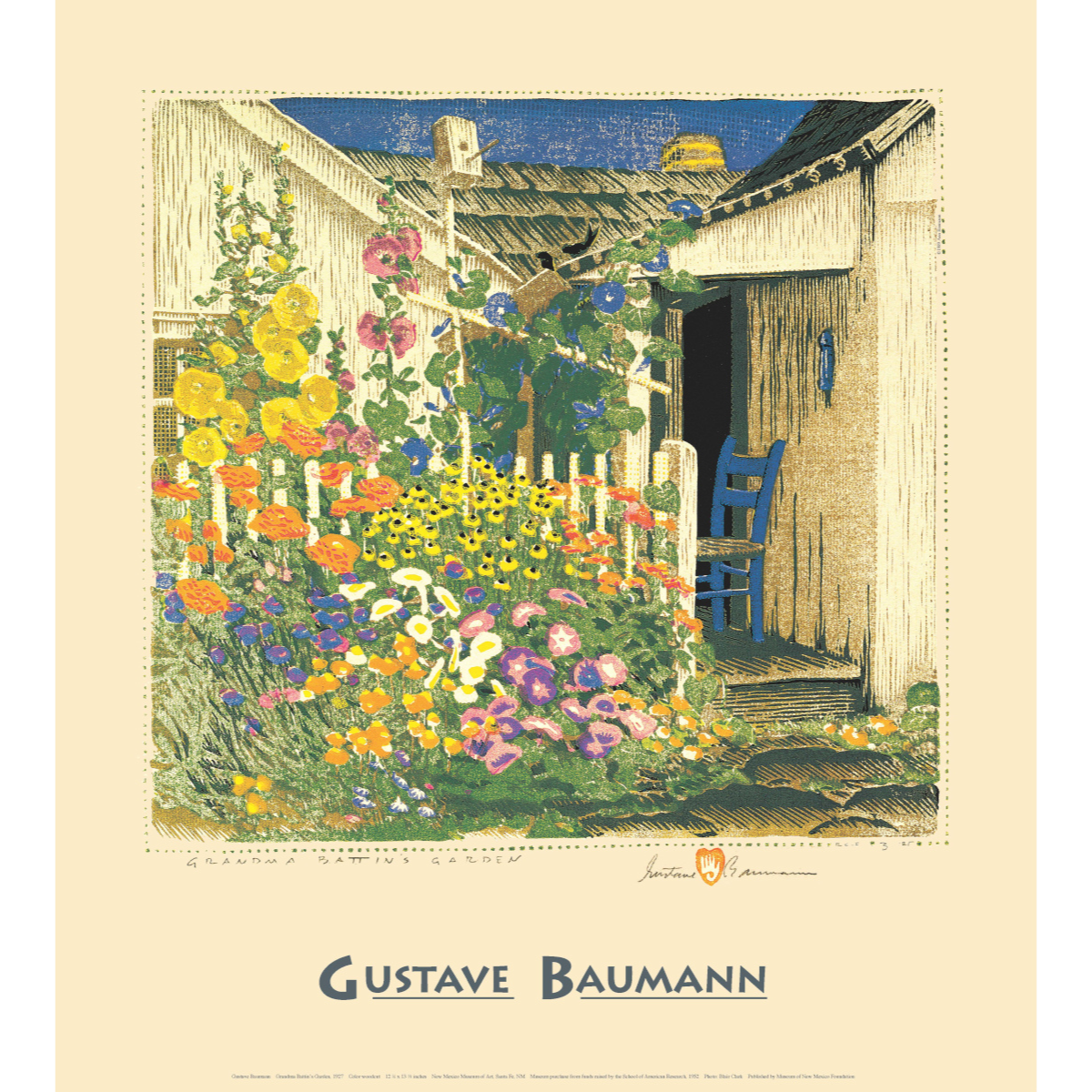 Gustave Baumann Grandma Battin&#39;s Garden Poster