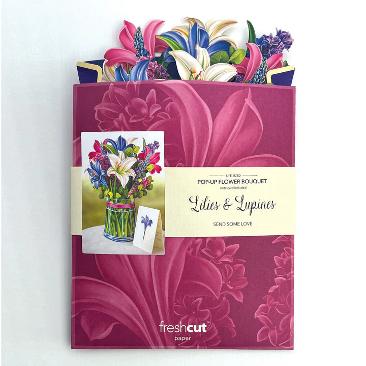 Lilies and Lupines Pop-up Card