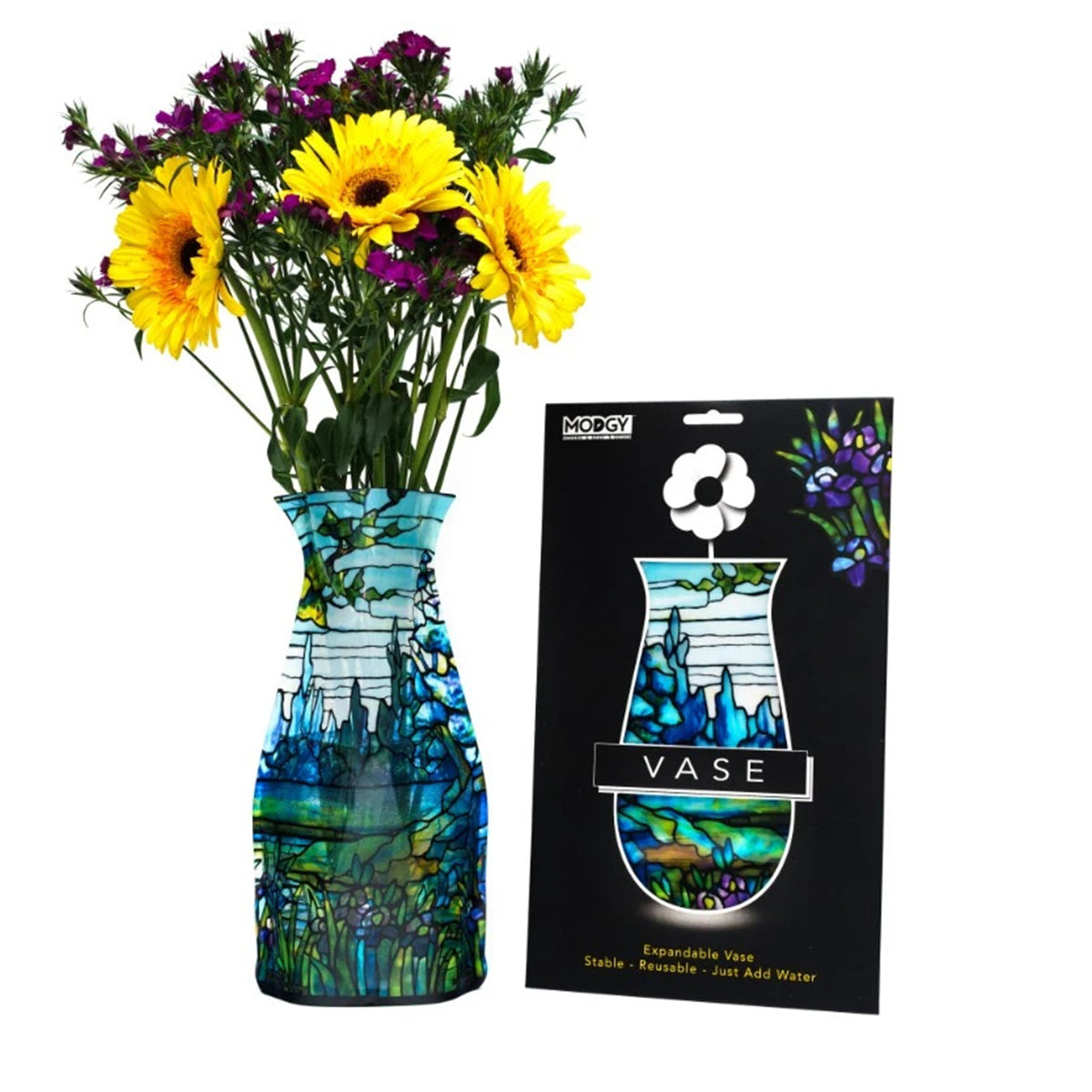 Tiffany Iris Landscape Vase