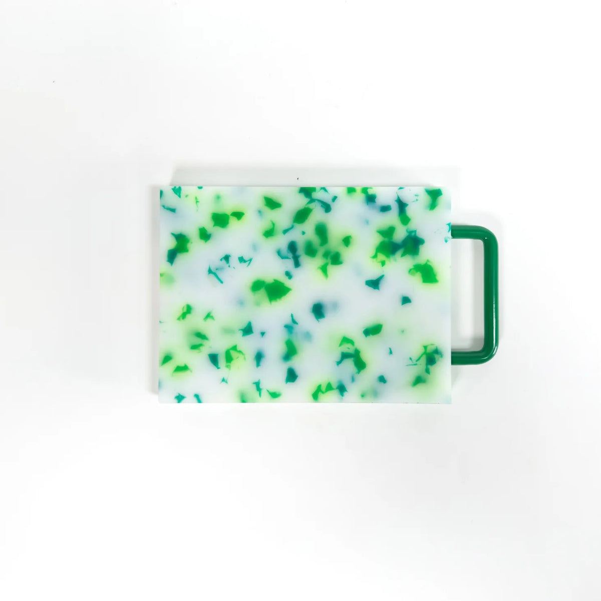 Small Green & White Cutting Board