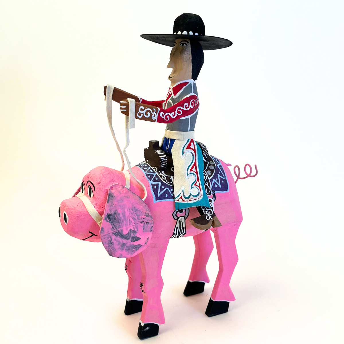 Delbert Buck Pig with Rider