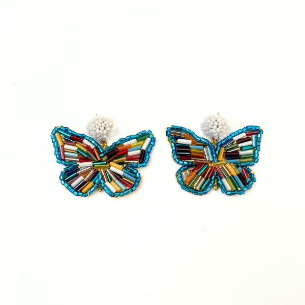 Rainbow Butterfly Earring