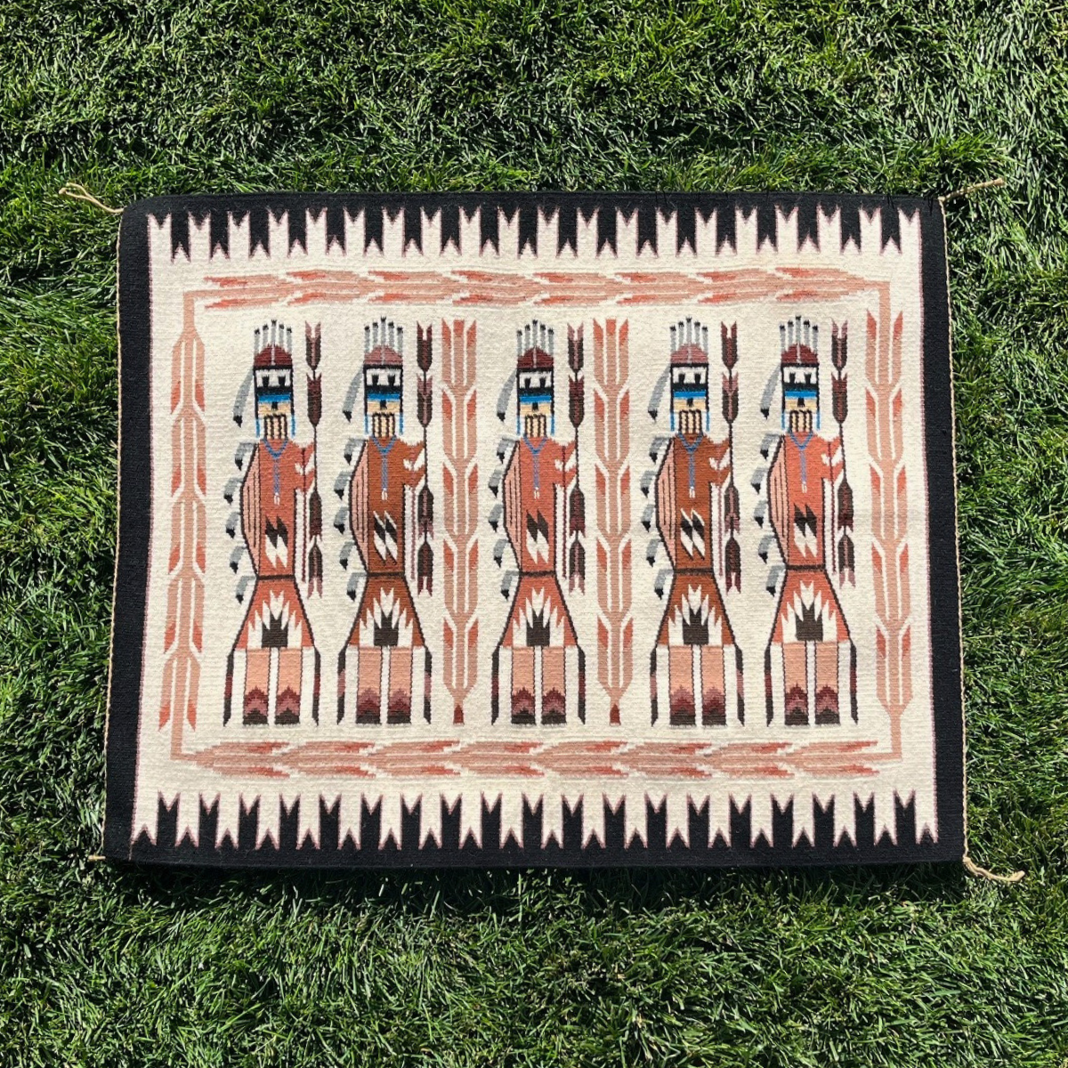 Reproduction Yei Rug Ruby White Yei Rug - Museum of New Mexico Foundation Shops