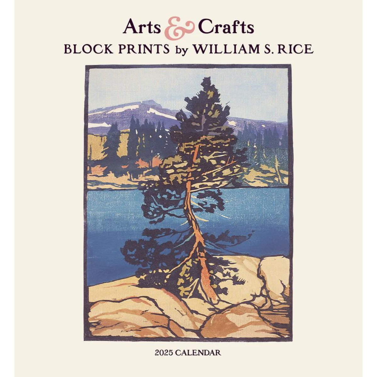 2025 Arts &amp; Crafts Block Prints by William Rice Calendar