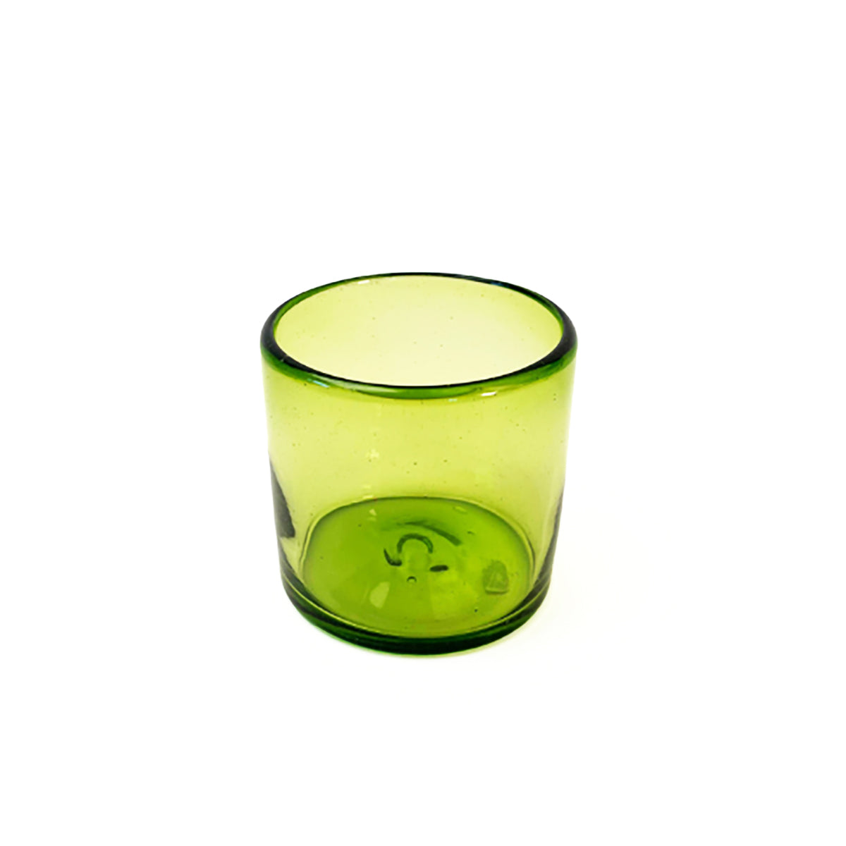 Short Handblown Lime Glass