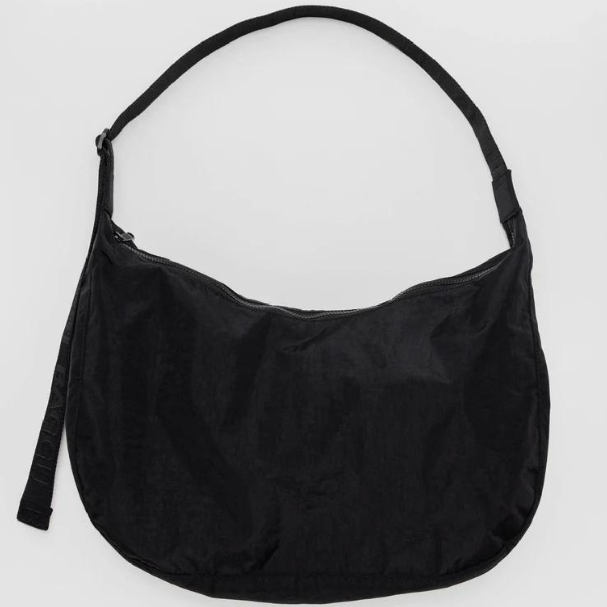 Black Large Nylon Crescent Bag