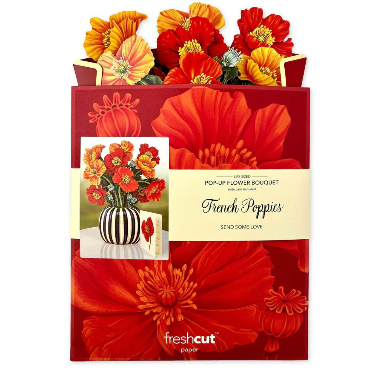 French Poppies Pop-up Card
