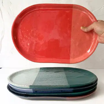 Large Oval Stoneware Platter