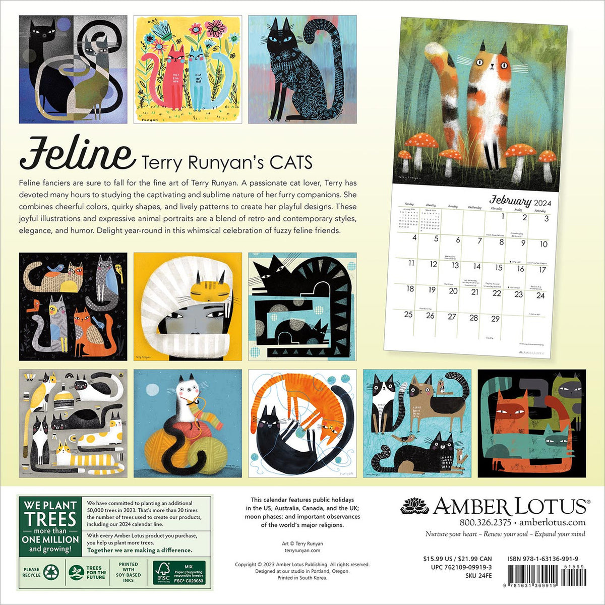 Feline 2024 Wall Calendar: Terry Runyan&#39;s Cats