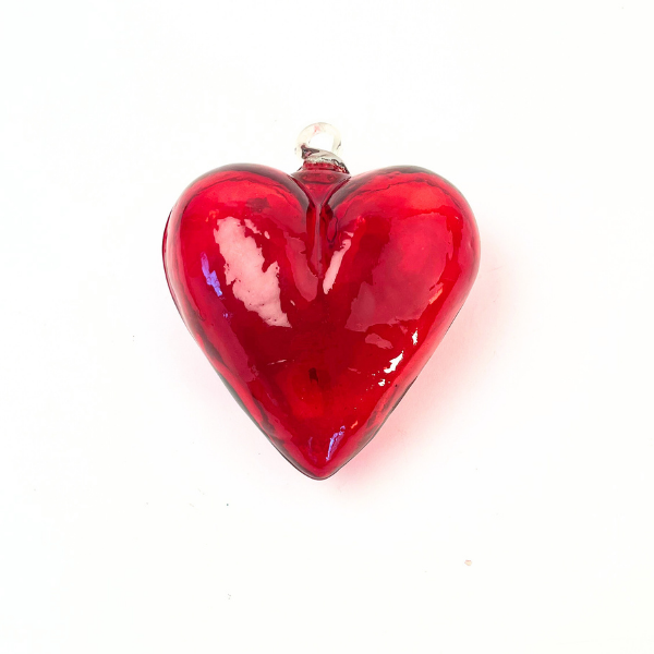 Medium Red Glass Heart