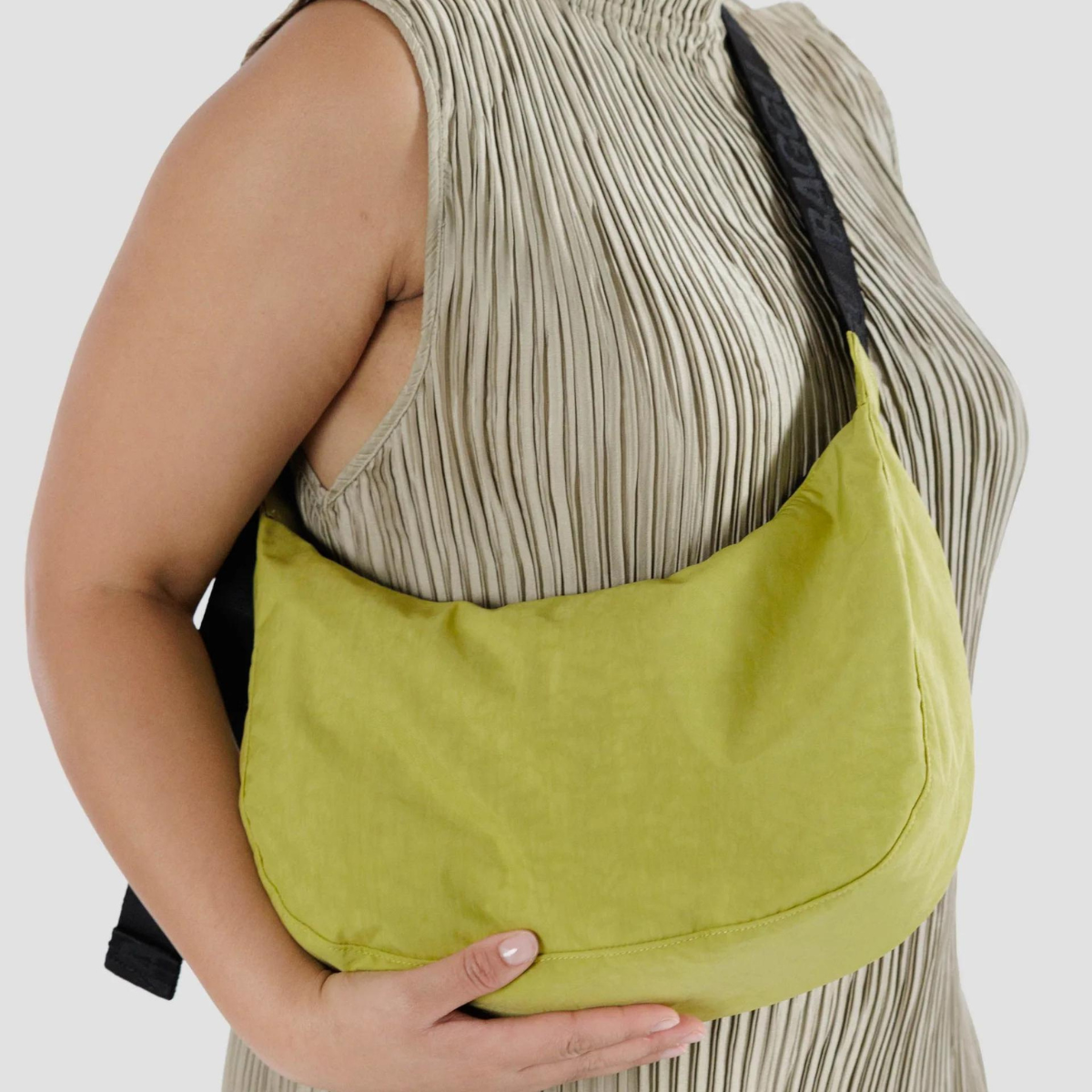 Lemongrass Medium Nylon Crescent Bag