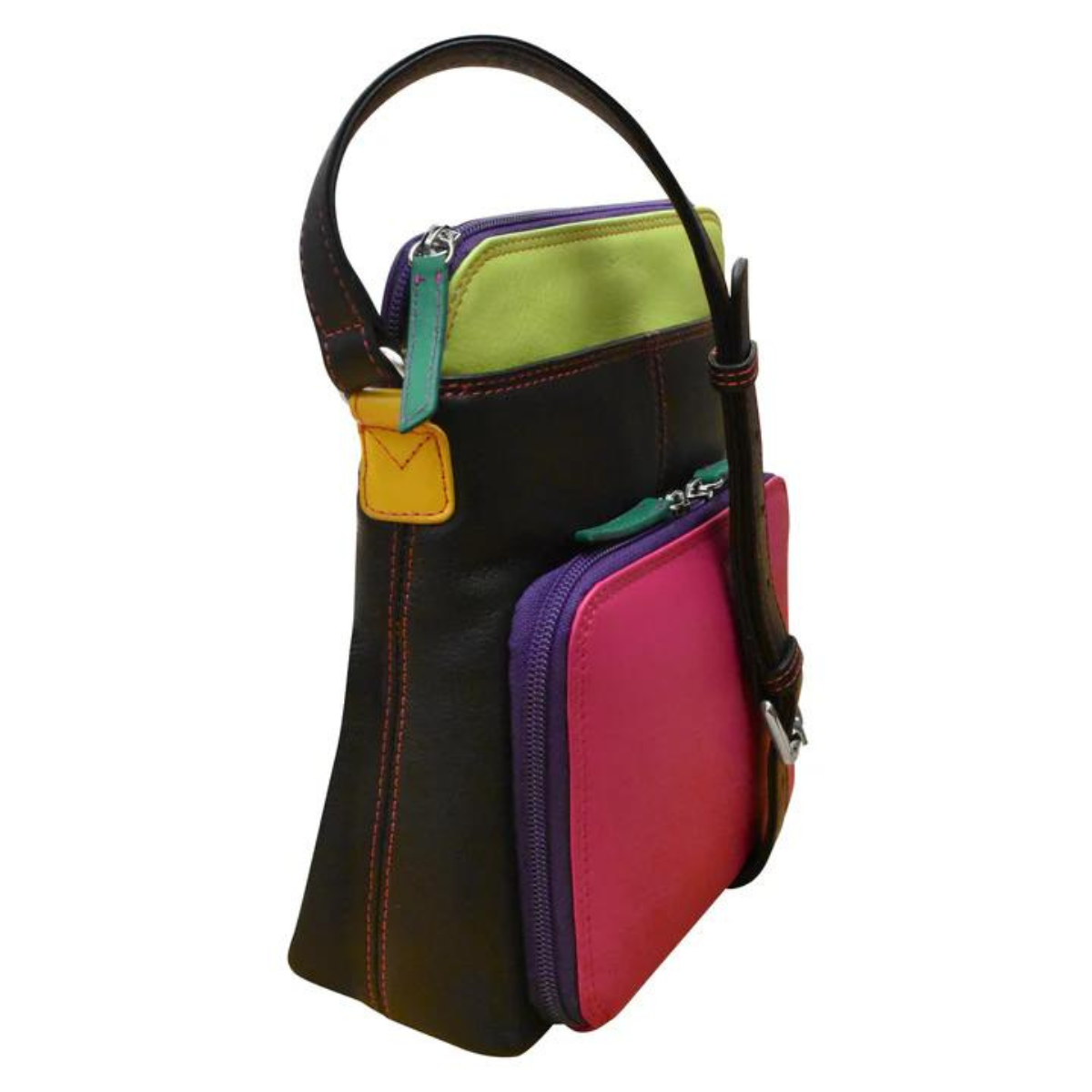 Black/Brights Small Crossbody Organizer