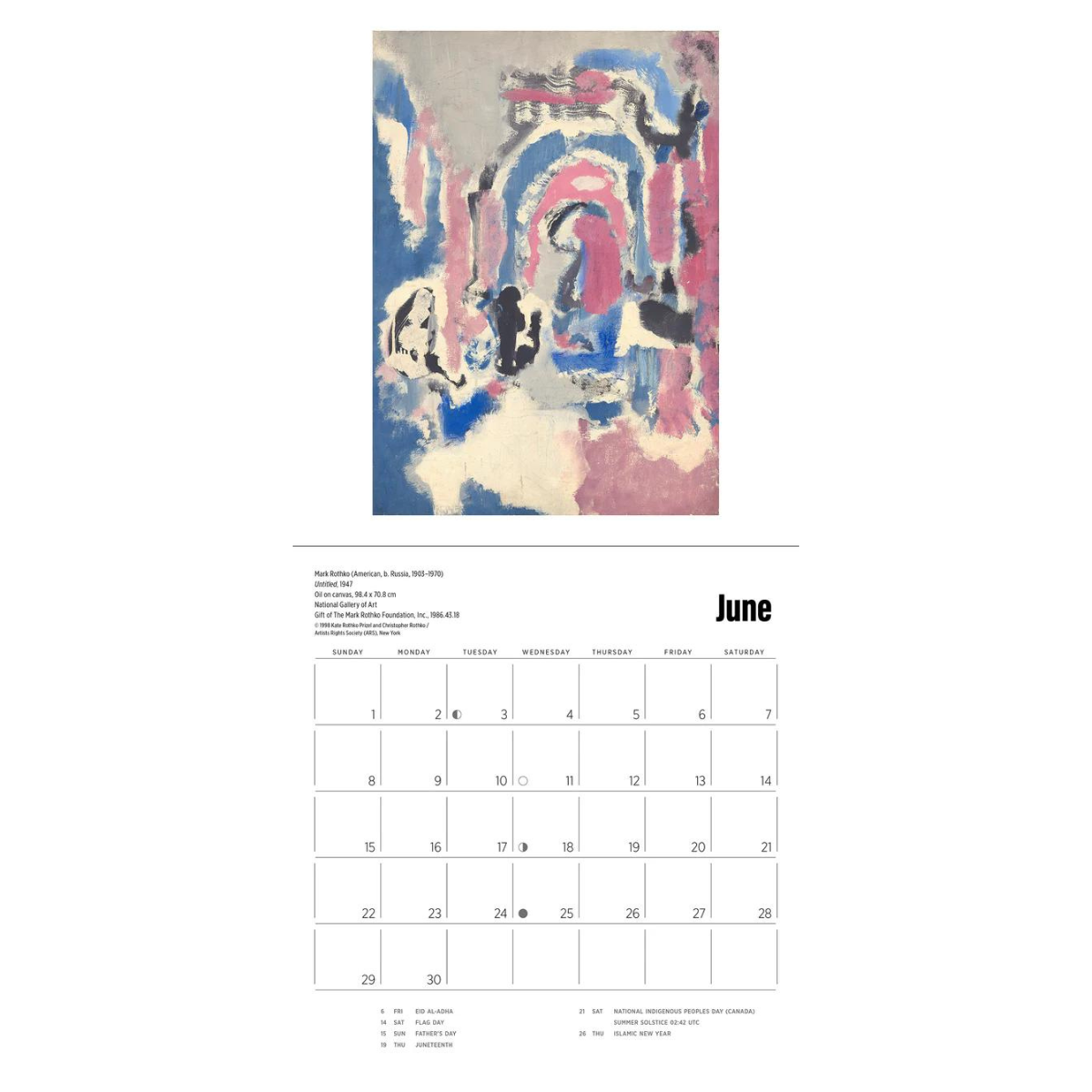 2025 Rothko Mini Calendar