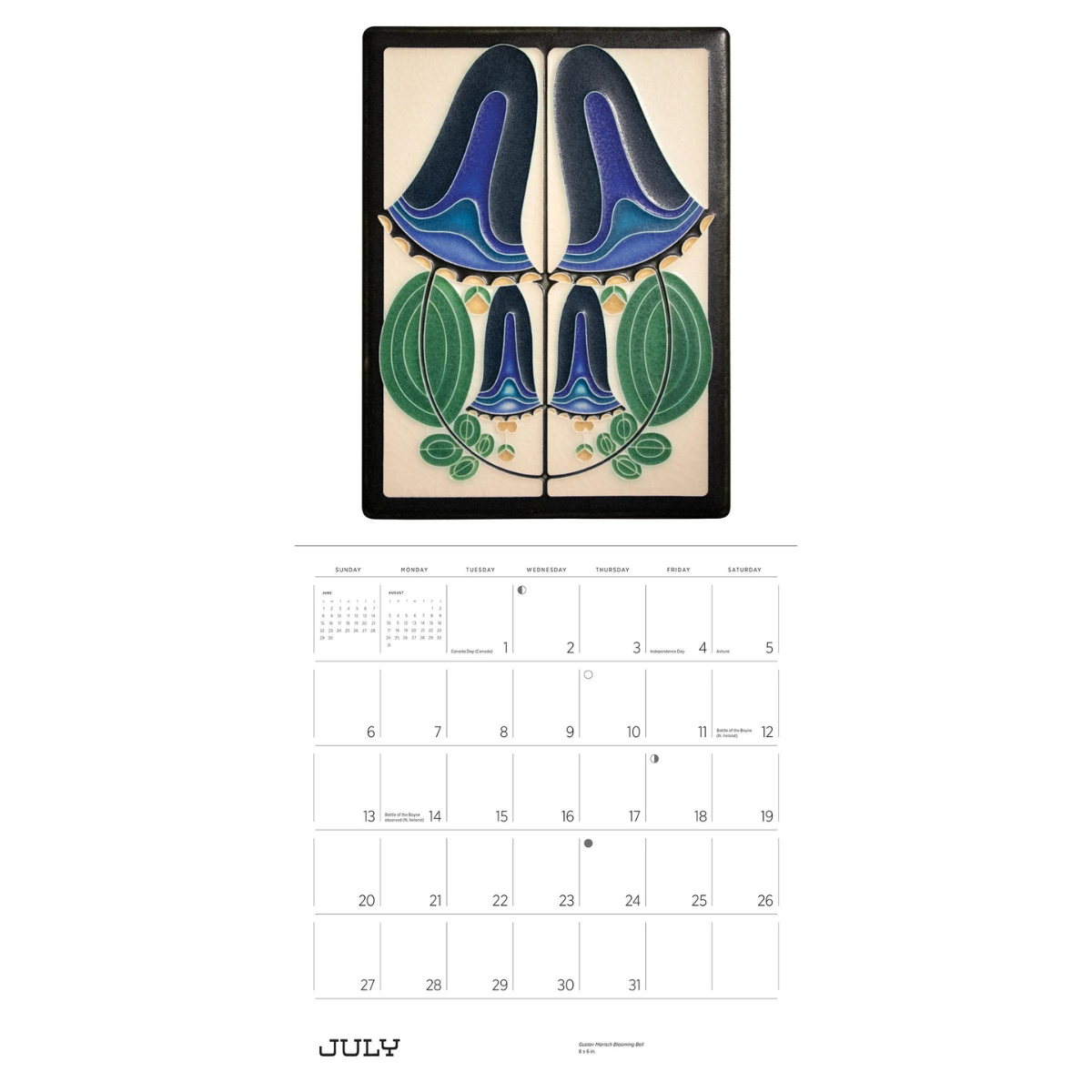 2025 Arts &amp; Crafts Tiles: Made by Motawi Tileworks Wall Calendar