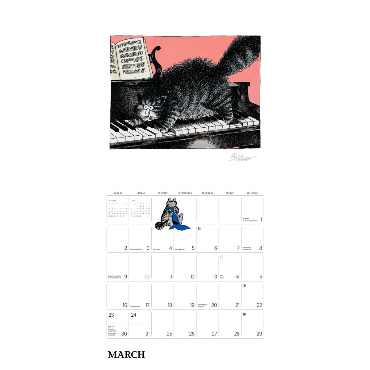 2025 B. Kliban Cat Wall Calendar