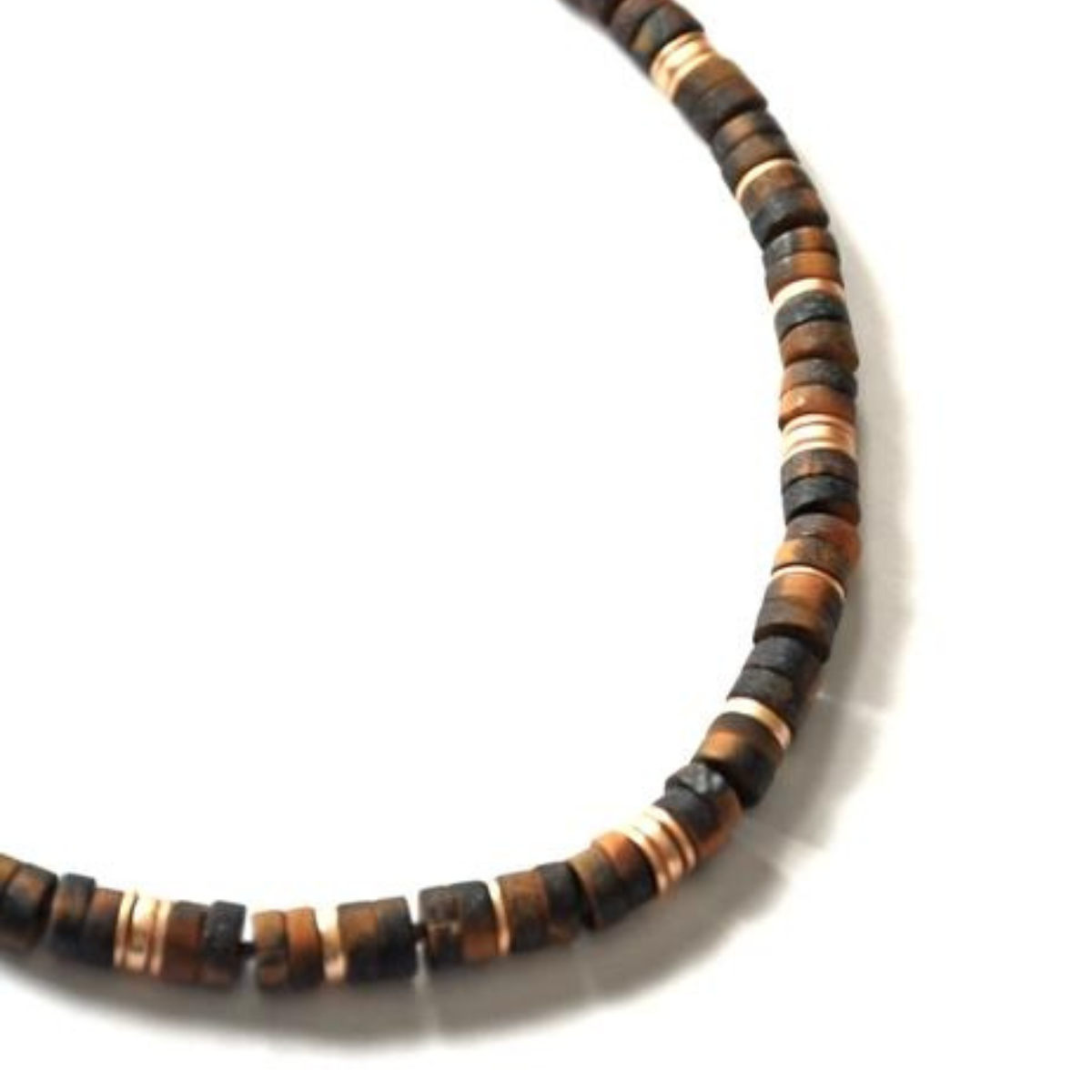 Tiger&#39;s Eye &amp; Gold Discs Necklace