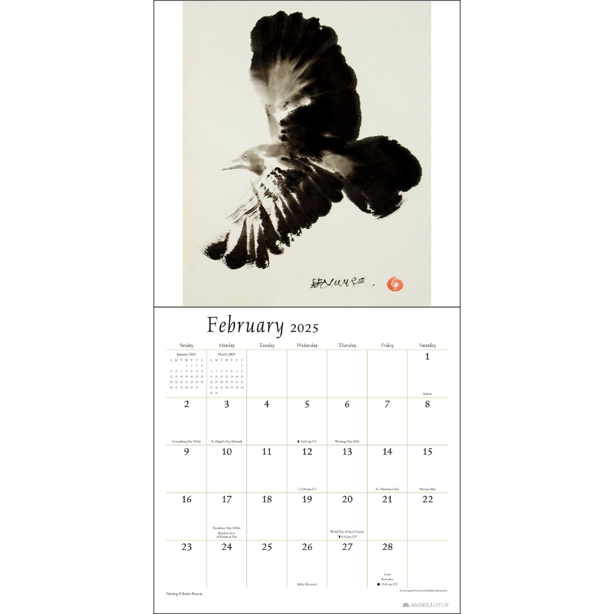 2025 The Artful Crow Wall Calendar