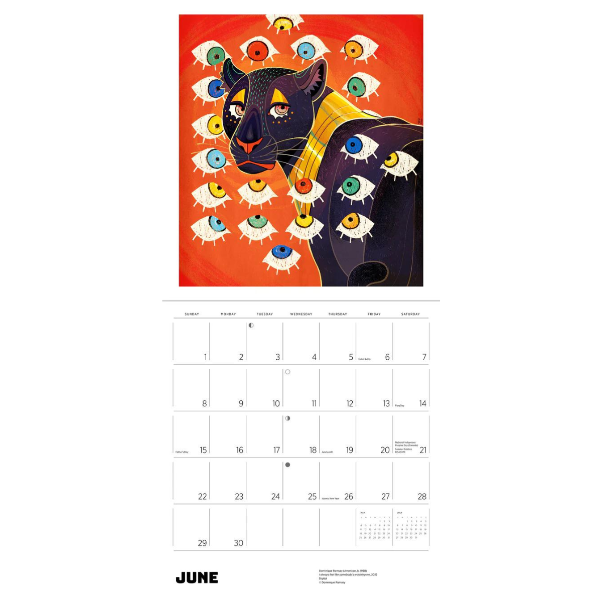 2025 African American Art Wall Calendar