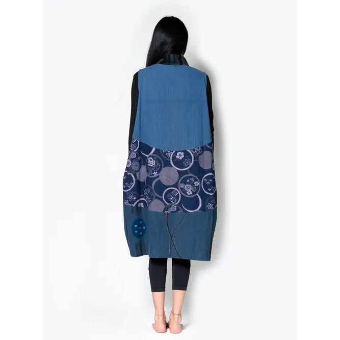YAZA Kasur Batik Art Vest Blue