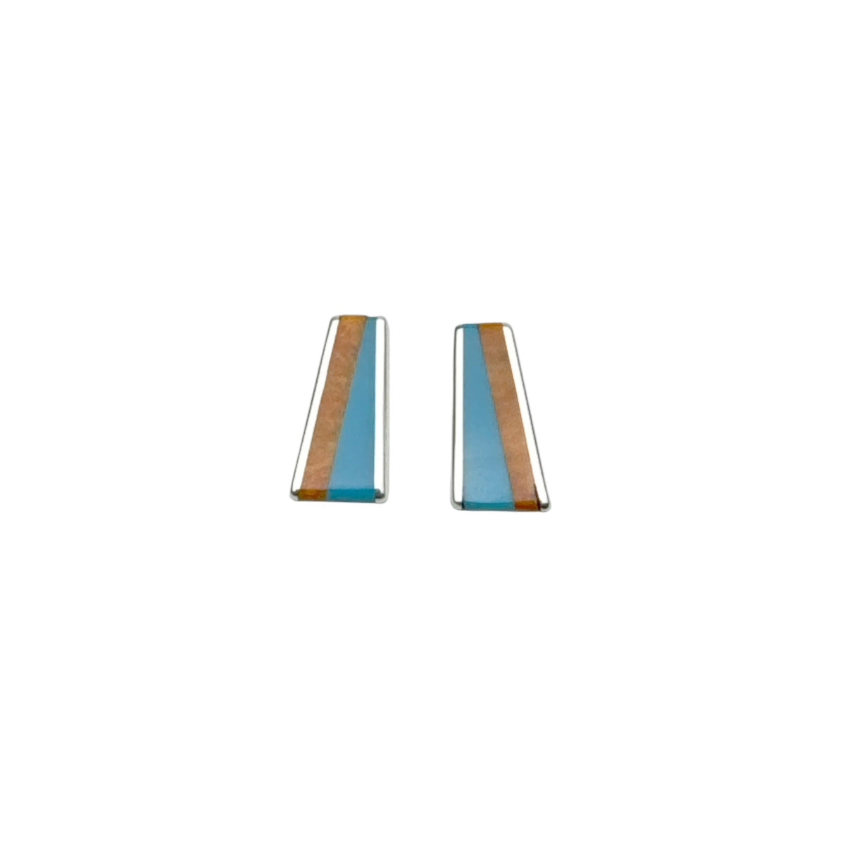Jimmy Poyer Multi Stone Inlay Earrings