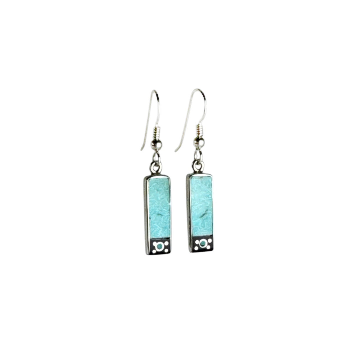 Jimmy Poyer Multi Stone Inlay Earrings