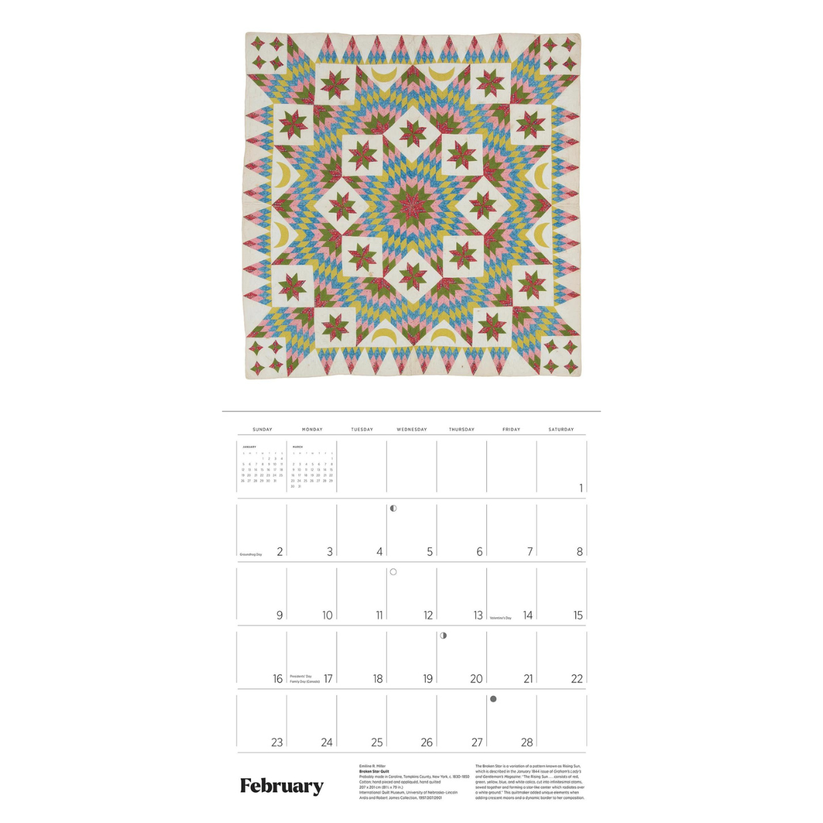 2025 Antique Quilts Wall Calendar