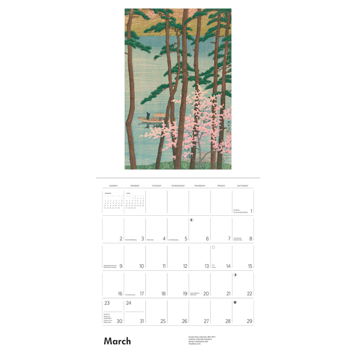 2025 Kawase Hasui Wall Calendar