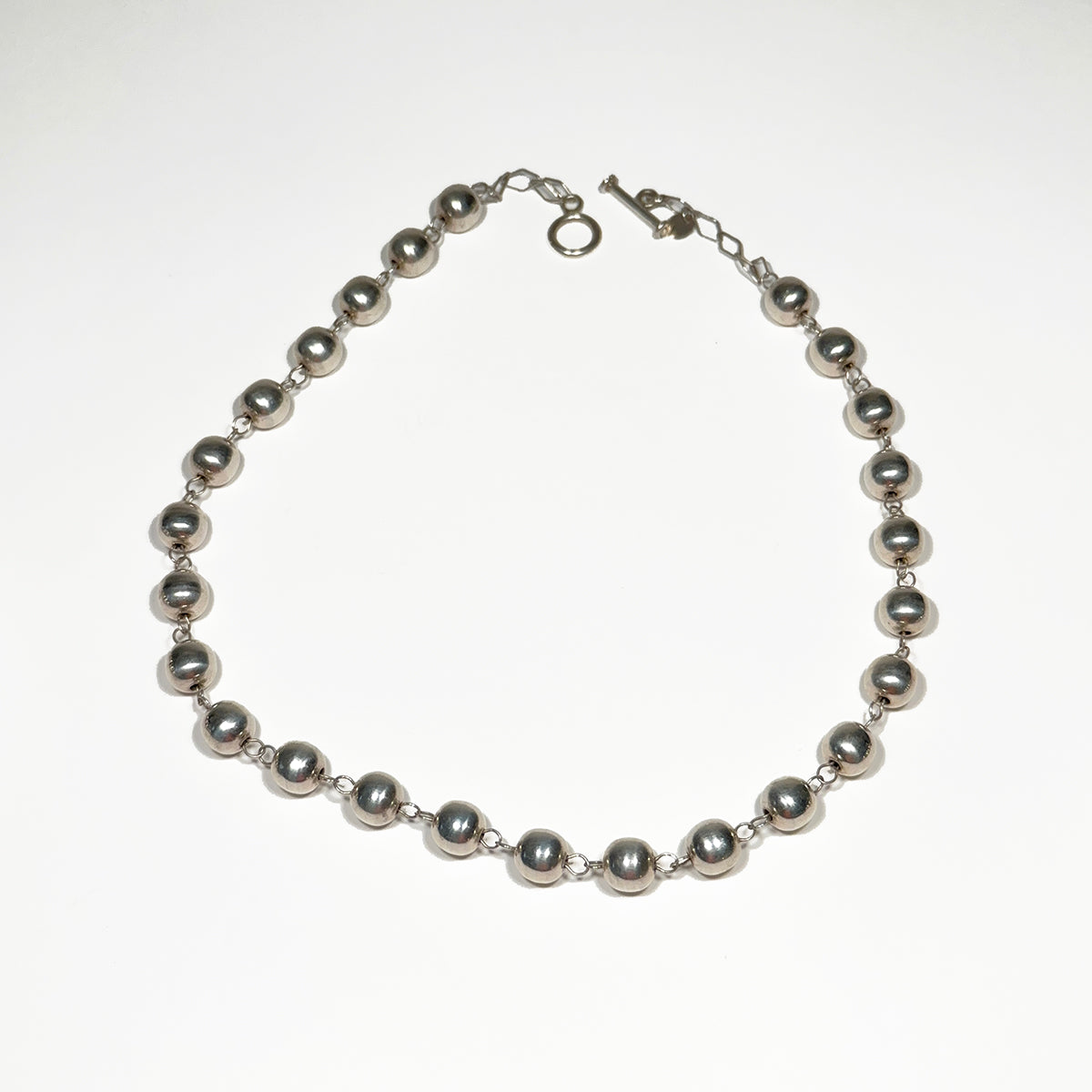 Sterling Silver Bead on Chain Necklace