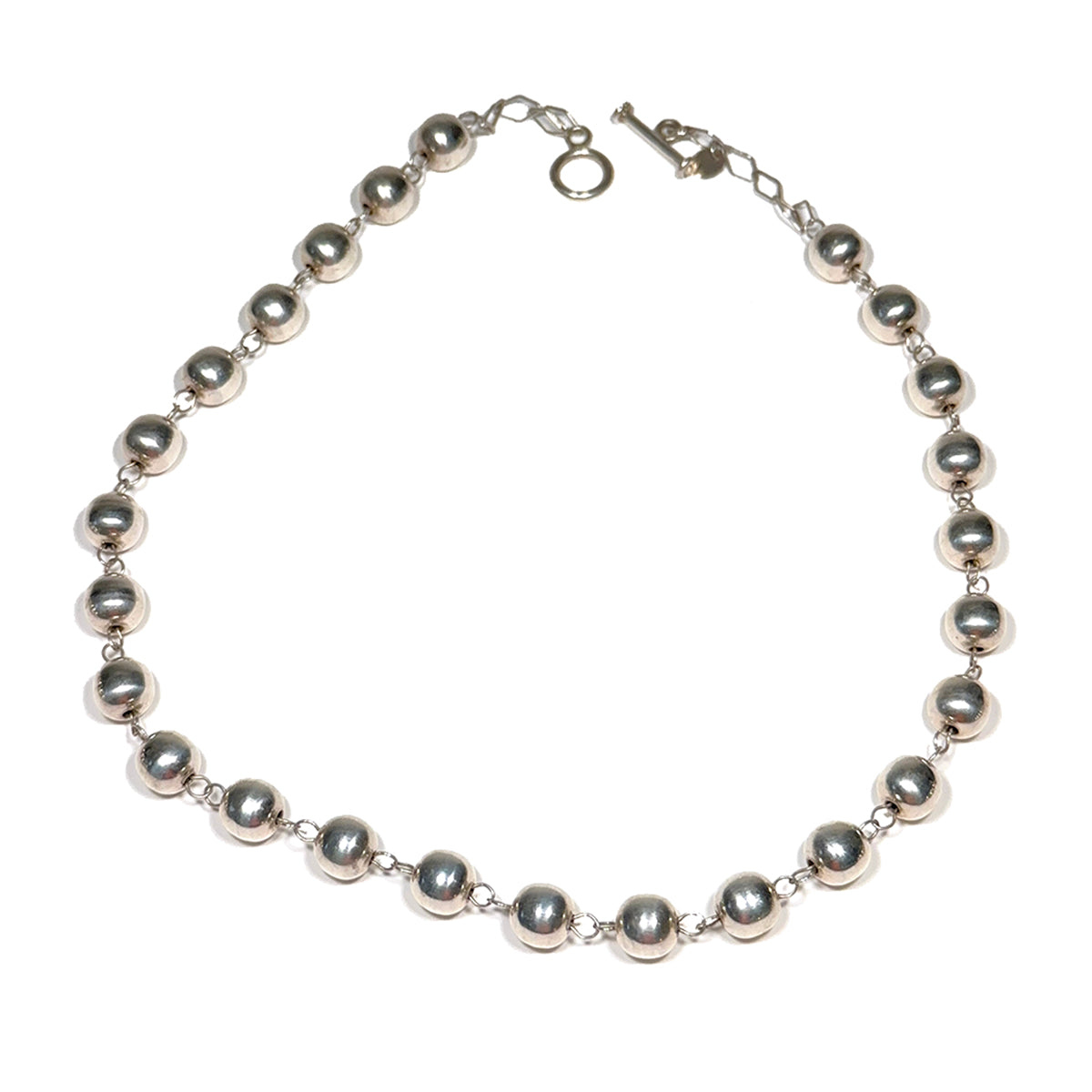 Sterling Silver Bead on Chain Necklace