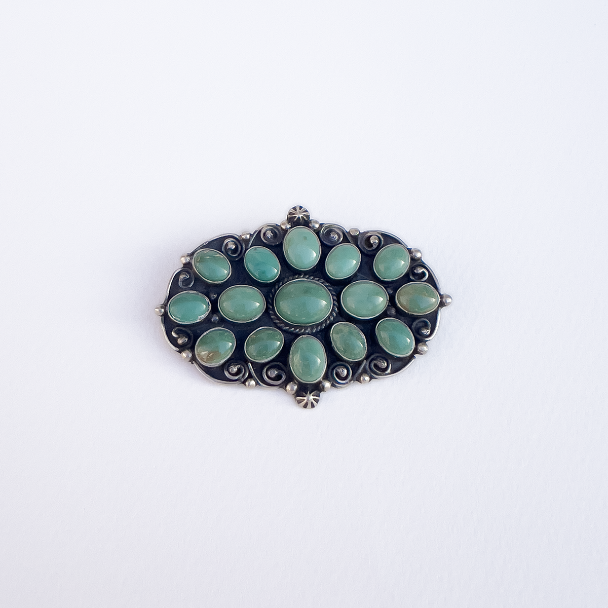 Emerald Valley Turquoise Cluster Pin