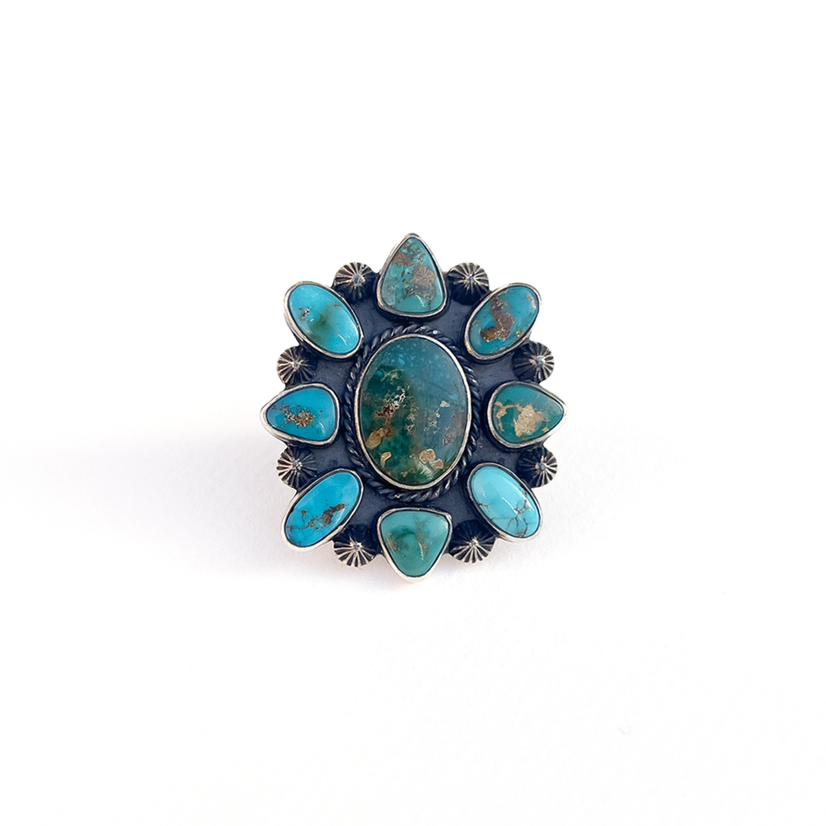 Leonard Chee Blue Gem Cluster Ring
