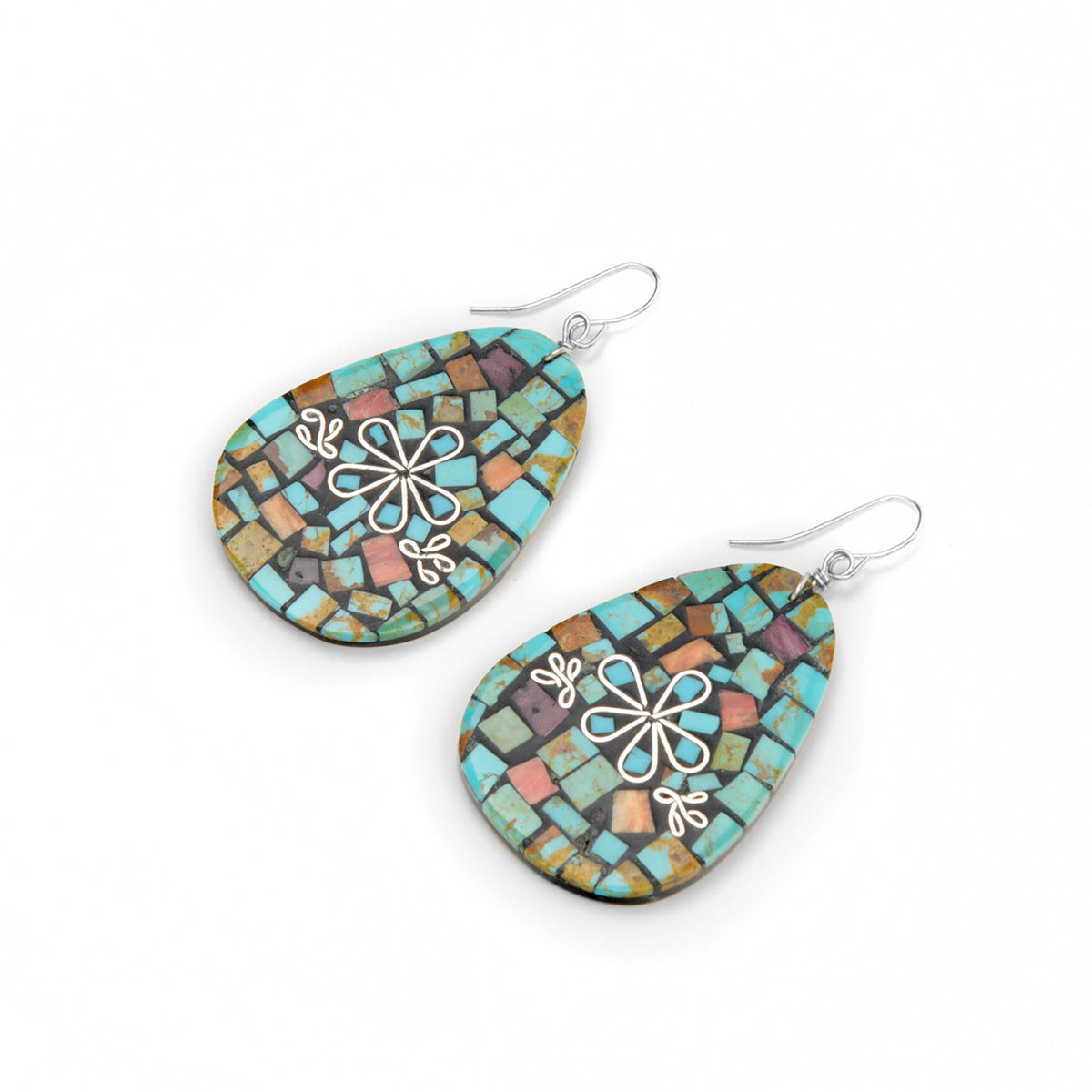 Ellie Starr and Robert Coriz Inlay Earrings