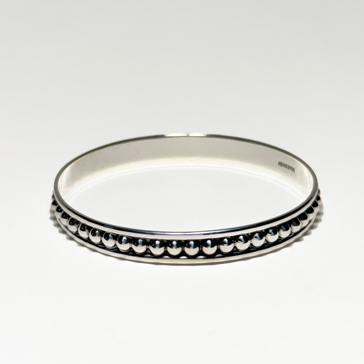 Sterling Silver 4mm Dot Bangle