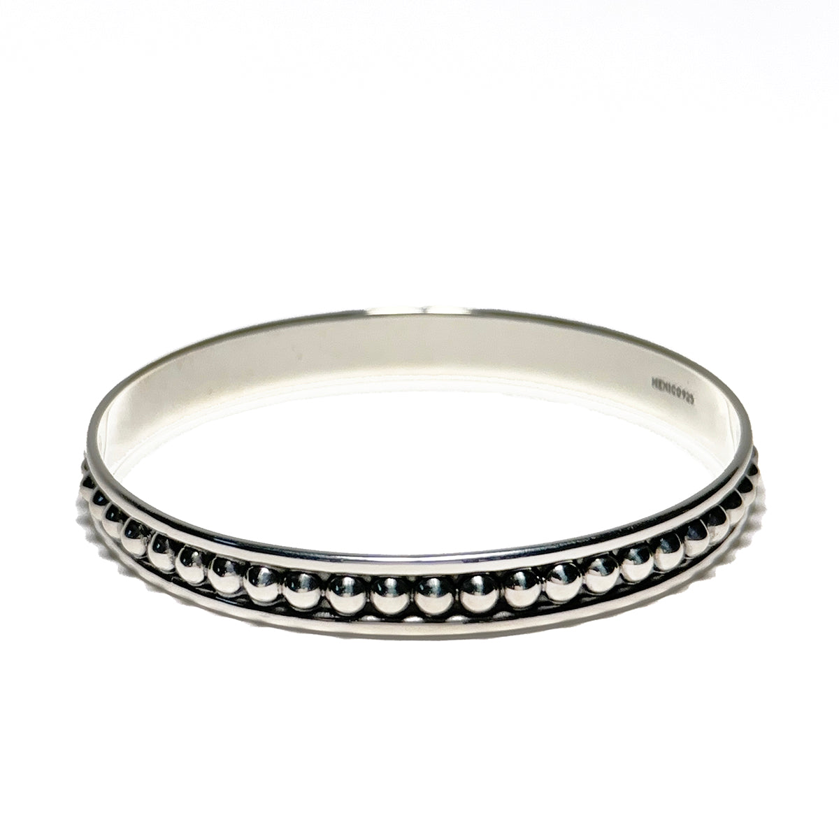 Sterling Silver 4mm Dot Bangle