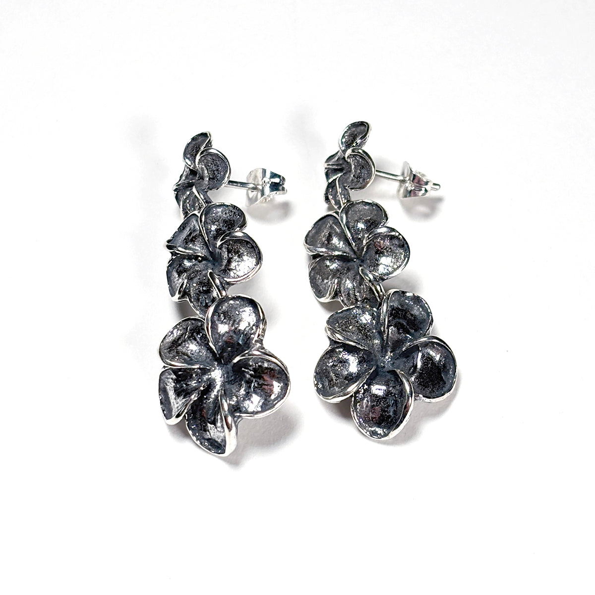 Taxco Silver Flower Earrings