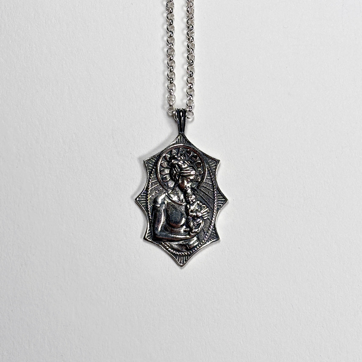 Patron Saint of Badass Mamas Necklace