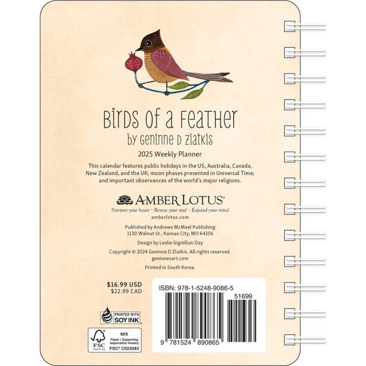 2025 Birds of a Feather Weekly Planner