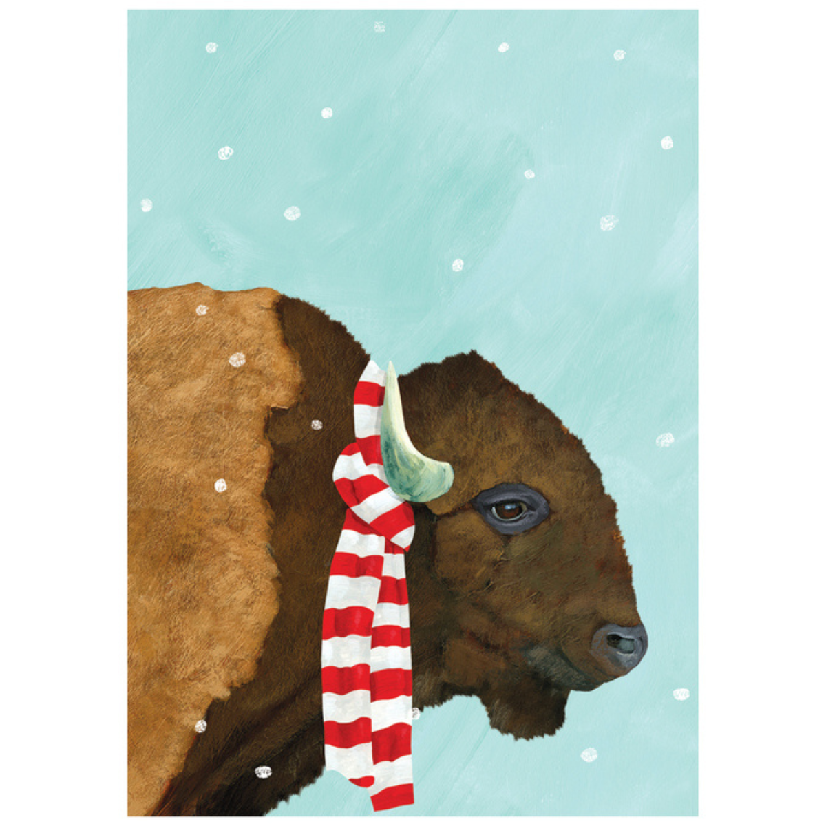 Snowy Bison Holiday Cards