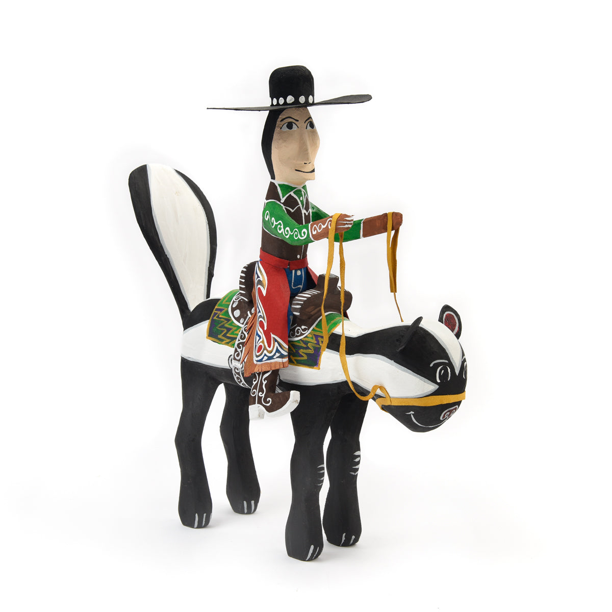 Delbert Buck Folk Art Skunk with Rider